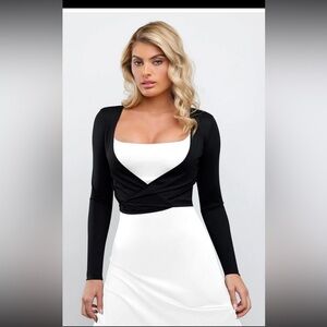 Reversible Drop Shoulder Tie Open Front Long-Sleeve Cardigan popilush